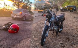 SMO: motociclista que sofreu queda na BR-163 está internado na UTI