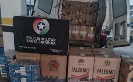 Polícia intercepta carga de 40 mil maços de cigarros contrabandeados na BR-282