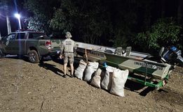 Polícia Ambiental apreende quase cinco mil metros de rede no Rio Uruguai