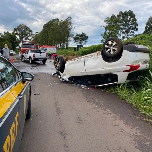 Colisão entre veículos na BR-163 deixa dois feridos em SMOeste