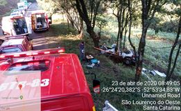 Grave acidente deixa homem ferido na SC-305