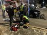 Colisão entre carro e moto deixa caroneiro de moto ferido em SMOeste 