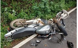 Homem morre em colisão entre caminhão e moto na SC-283