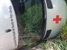 Van da Secretaria de Saúde tomba com pacientes em rodovia de SC