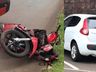 Homem fica ferido em acidente envolvendo motocicleta no centro de SMOeste
