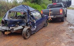 Dois veículos se envolvem em acidente na SC- 305 em Campo Erê