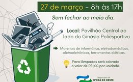Iporã do Oeste fará campanha de coleta de lixo eletrônico no final do mês