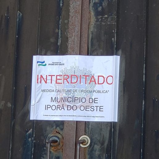 Prefeitura de Iporã do Oeste interdita empresas Ramos Brindes e Rei dos Fogões por irregularidades