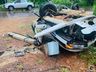 Homem sofre ferimentos em capotamento de veículo no interior de Itapiranga