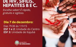 Descanso fará testes de HIV, Sífilis, Hepatites B e C neste sábado