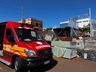 Trabalhador é socorrido pelos Bombeiros após cair de laje em SMOeste
