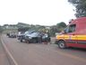 Acidente entre pai e filho deixa homem ferido e mobiliza bombeiros