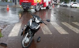 Colisão entre moto e carro deixa um homem ferido em SJCedro