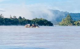 VÍDEO: Retomada travessia no Rio Uruguai em Itapiranga