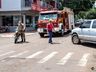 Acidente deixa motociclista ferido no centro de São Miguel do Oeste