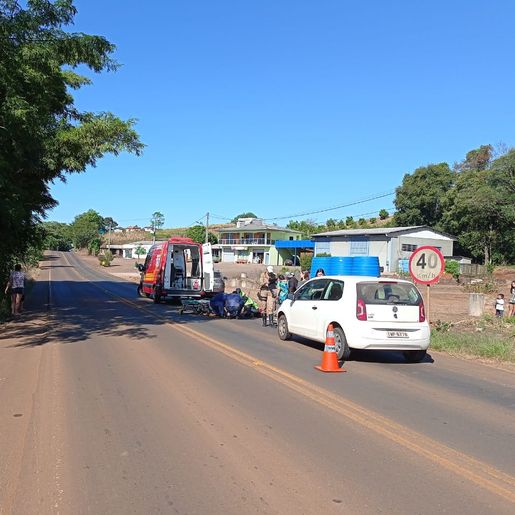 Idoso sofre ferimentos graves em atropelamento na SC-163