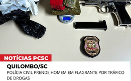 Homem é preso em flagrante por tráfico de droga em Quilombo