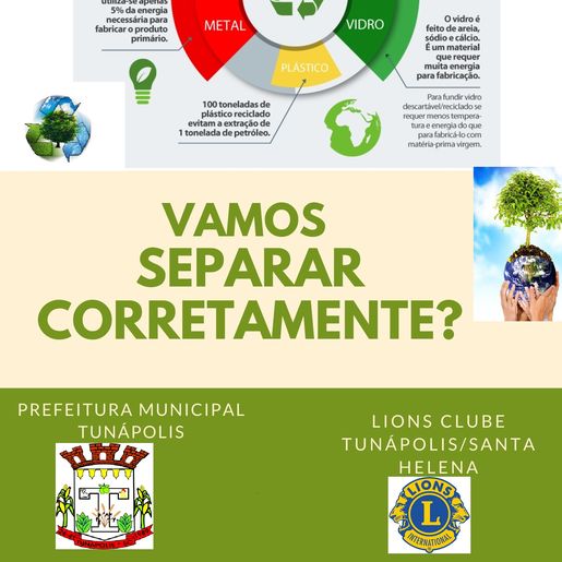 Lions Clube e Município realizam campanha de conscientização sobre lixo