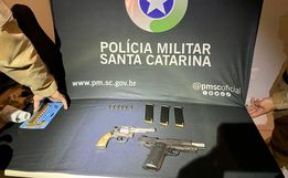 Homem é preso por ameaça e porte ilegal de arma no interior de São Miguel do Oeste