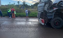Motorista fica gravemente ferido em acidente na BR-163 em SMO
