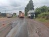 VÍDEO: colisão entre caminhão e carro deixa condutor de 18 anos ferido na BR 163