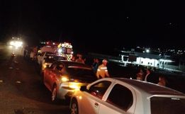 Cinco veículos se envolvem em engavetamento em São Lourenço do Oeste