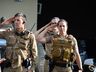 Militares do 11ºBPM/Fron prestam homenagem à PM morto após acidente em SC