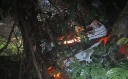 Condutor não é encontrado após capotamento na SC-163 em Itapiranga