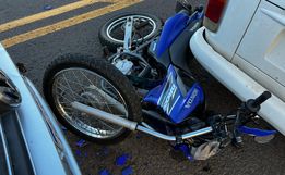 Motociclista fica ferido em acidente na Willy Barth, em São Miguel do Oeste