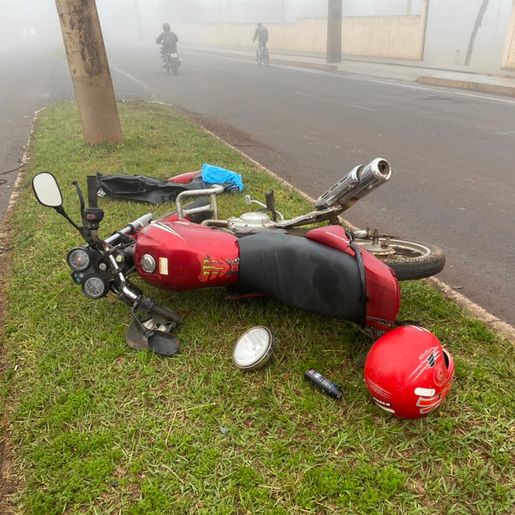VÍDEO: Acidente deixa motociclista ferido na Avenida Willy Barth