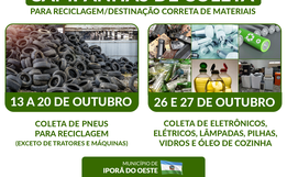 Inicia campanha de recolha de pneus para reciclagem em Iporã do Oeste