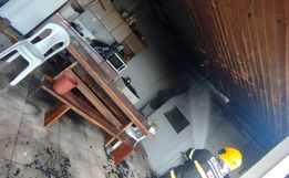 Incêndio em área de festas mobiliza bombeiros em Dionísio Cerqueira