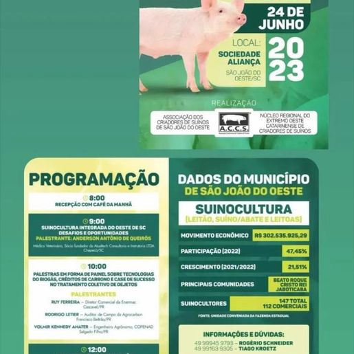 Seminário Regional da Suinocultura debate novas tecnologias no setor