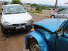 Motorista fica ferido em colisão frontal, em Barracão