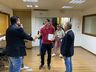 Candidatos a prefeito de Bandeirante chegam para debate na Peperi 