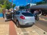 VÍDEO: Colisão entre moto e carro deixa homem ferido na Willy Barth 