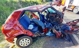 Carro de Palma Sola se envolve em acidente com mortes na BR-280