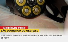 Homens são presos por posse irregular de arma de fogo 