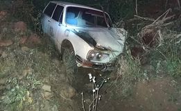 Motorista fica ferido em saída de pista no interior de Iraceminha
