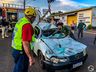 Carro vai parar embaixo de caminhão em acidente na Willy Barth; Assista o resgate 