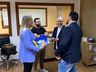 Candidatos a prefeito de Bandeirante chegam para debate na Peperi 