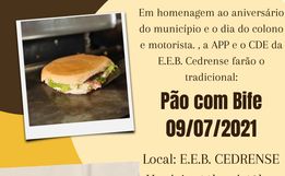 Escola Cedrense realiza comercialização do tradicional pão com bife