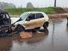 Colisão entre veículos deixa motorista presa as ferragens na SC-160 
