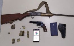 Após 'briga' de casal, PM apreende armas e munições em SMOeste  