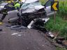 Camionete com placas de SMOeste se envolve em grave acidente na BR-282 em Pinhalzinho 