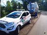 Colisão entre carro e caminhão deixa homem ferido na SC 163