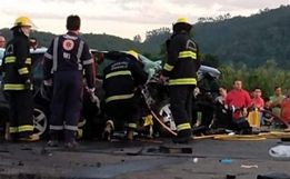 Bebê morre e seis pessoas ficam feridas na BR-280