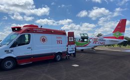 Bebê de sete meses é transferido de SMO para hospital em Joinville
