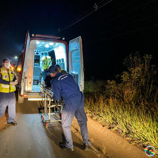 VÍDEO: queda de moto deixa homem ferido em São Miguel do Oeste