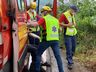 Colisão frontal deixa uma pessoa ferida na SC 163; VÍDEO